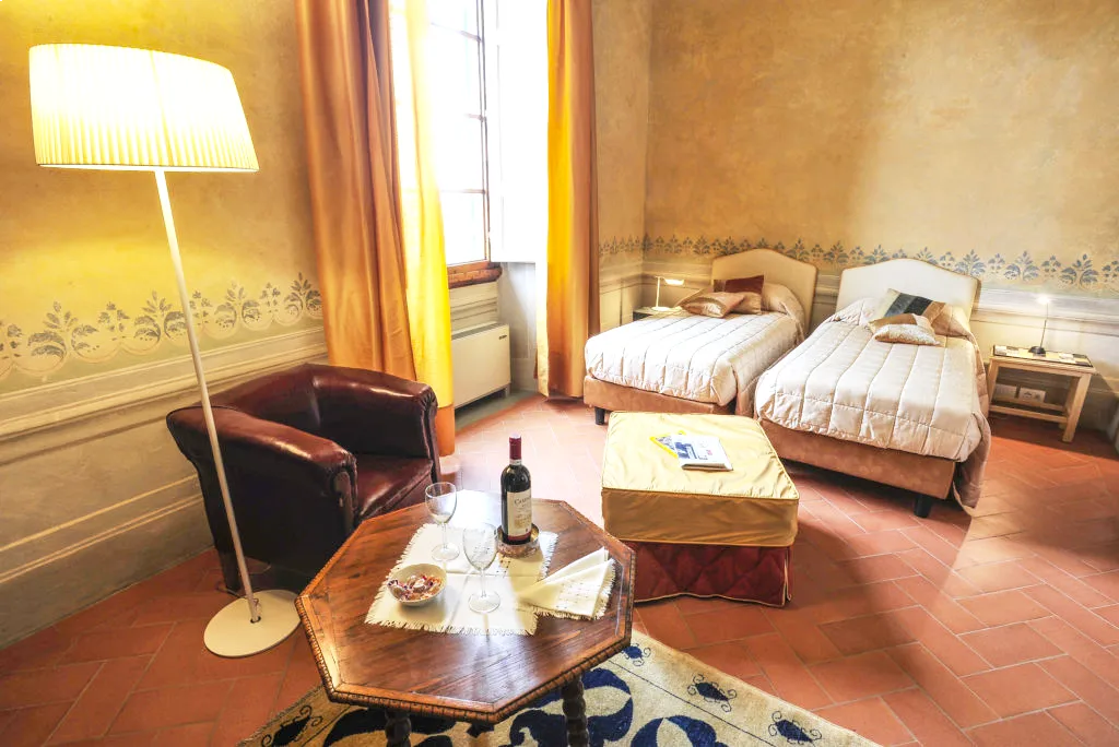 deluxe room on our MIDLIFE WOMENS YOGA, FOOD AND CULTURE RETREAT FLORENCE ITALY WITH RICHELLE AND DEE