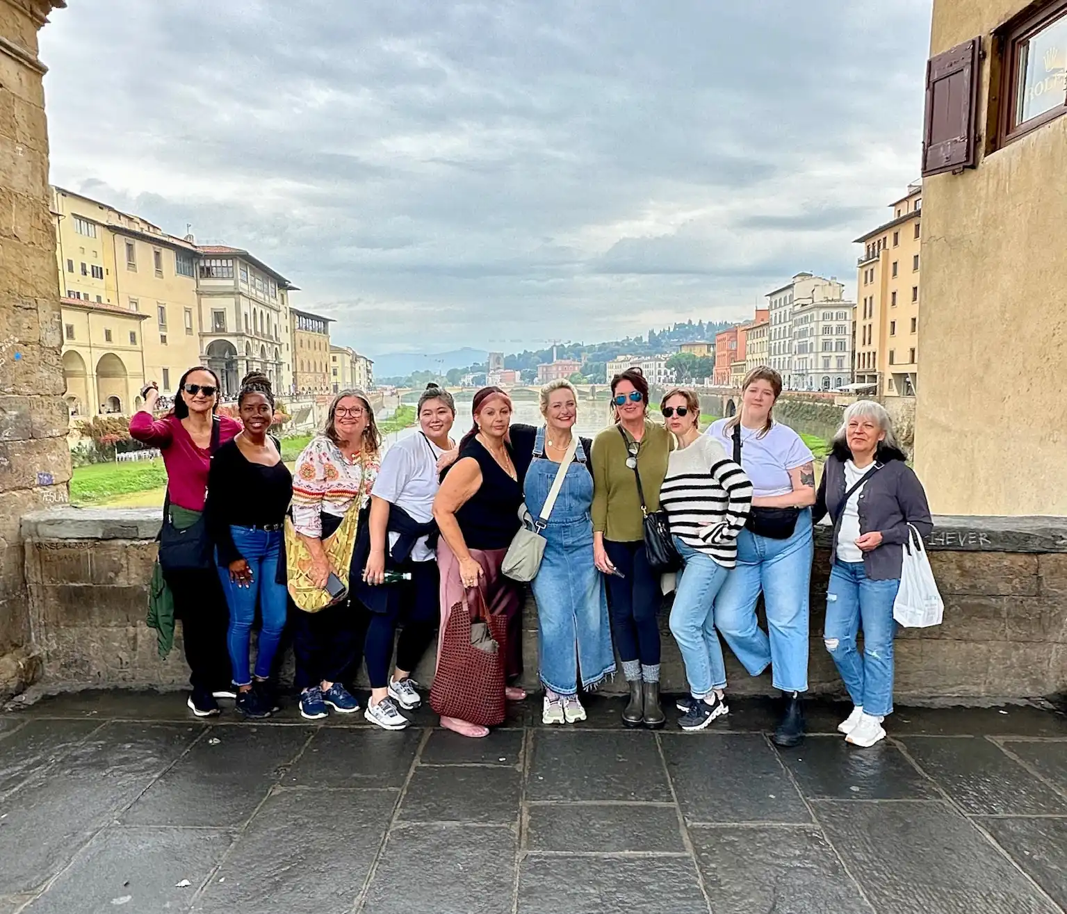 group trip photo in Florence