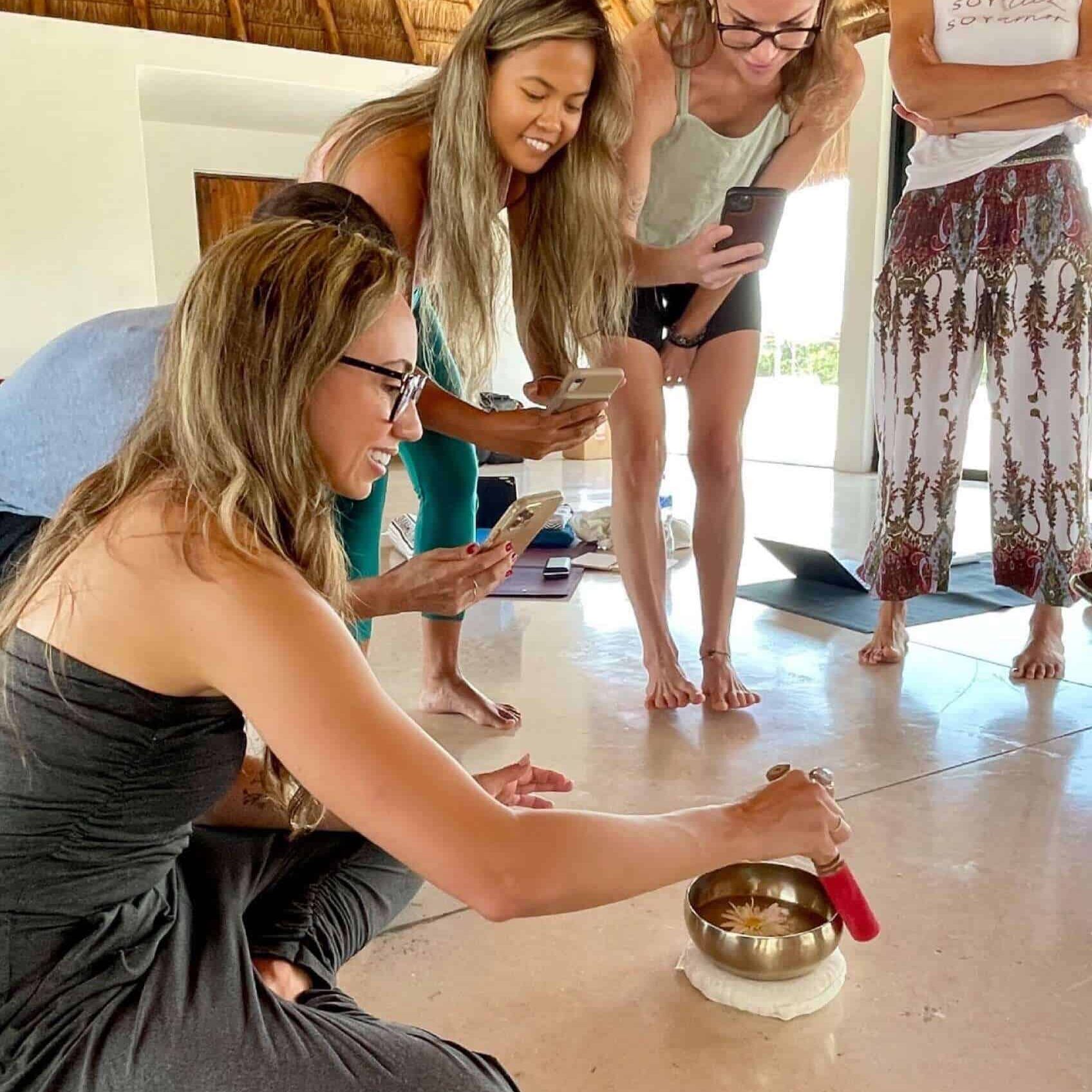 aligned sound bath teacher training in tulum